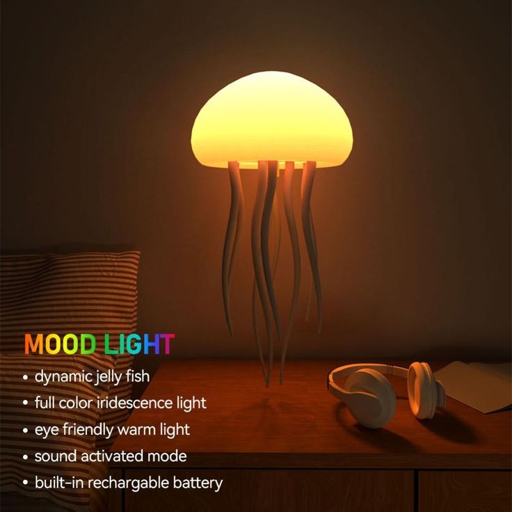 Jellyfish Lamp – RGB Rechargeable Night Light