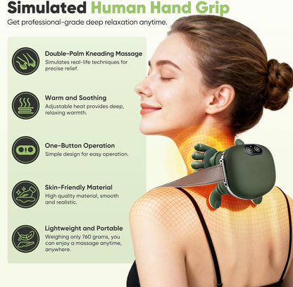 Electric Body Massager with Heat | Neck, Shoulder & Scalp Pain Relief Machine